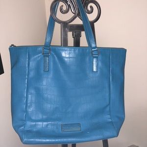 Marc Jacobs Take me Croc embossed blue tote bag